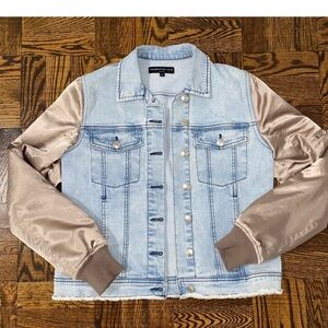 Generation Love denim jacket satin sleeves